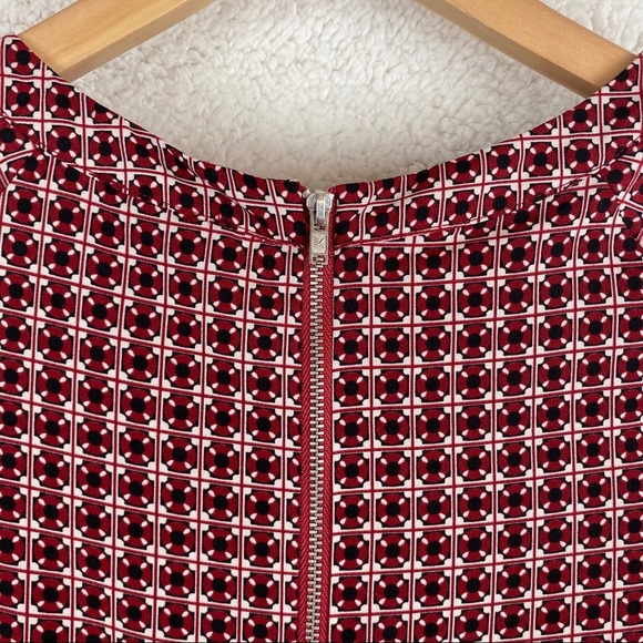 TOPSHOP Short-Sleeve Mini Dress Red / White / Blk - Picture 5 of 8